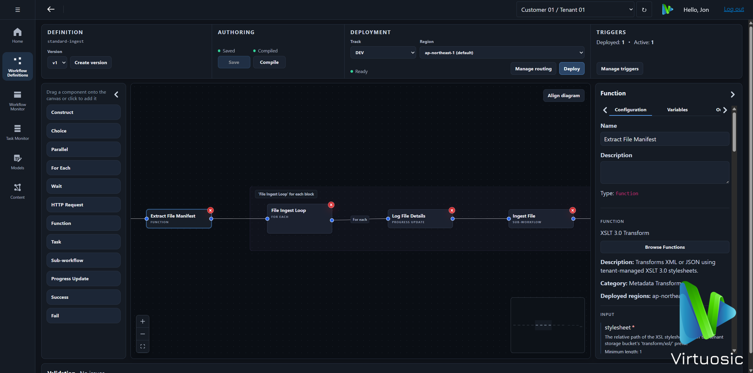 Maestro workflow designer